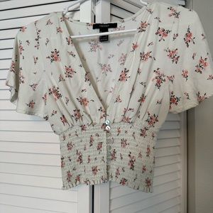 Forever 21 floral crop